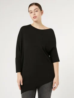 Asymmetrischer Pullover aus Wolle