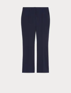 Ausgestellte Hose aus Wollcanvas