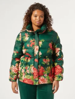 Bedruckte, wasserabweisende Daunenjacke