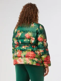 Bedruckte, wasserabweisende Daunenjacke