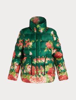 Bedruckte, wasserabweisende Daunenjacke