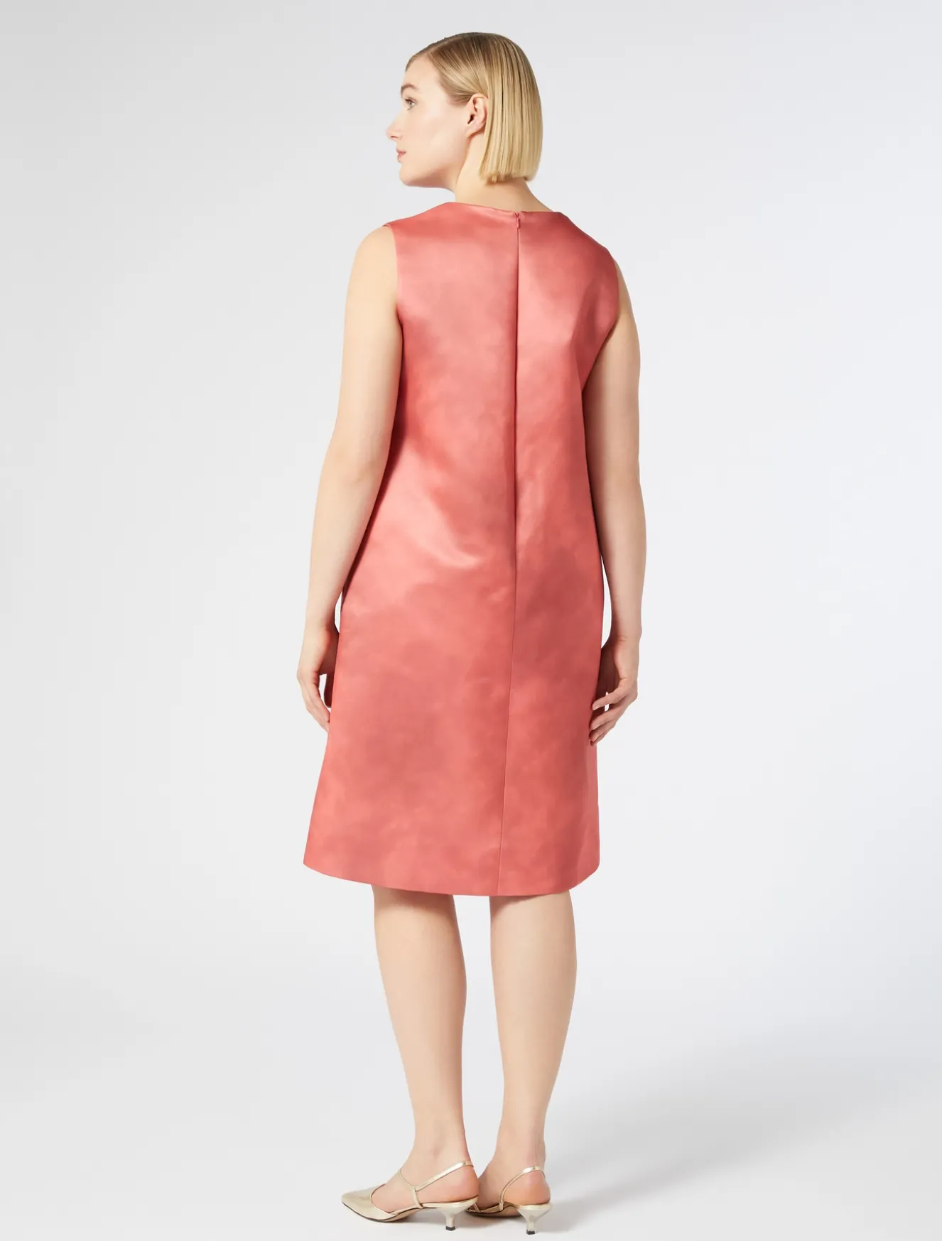 Bedrucktes Kleid aus Duchesse