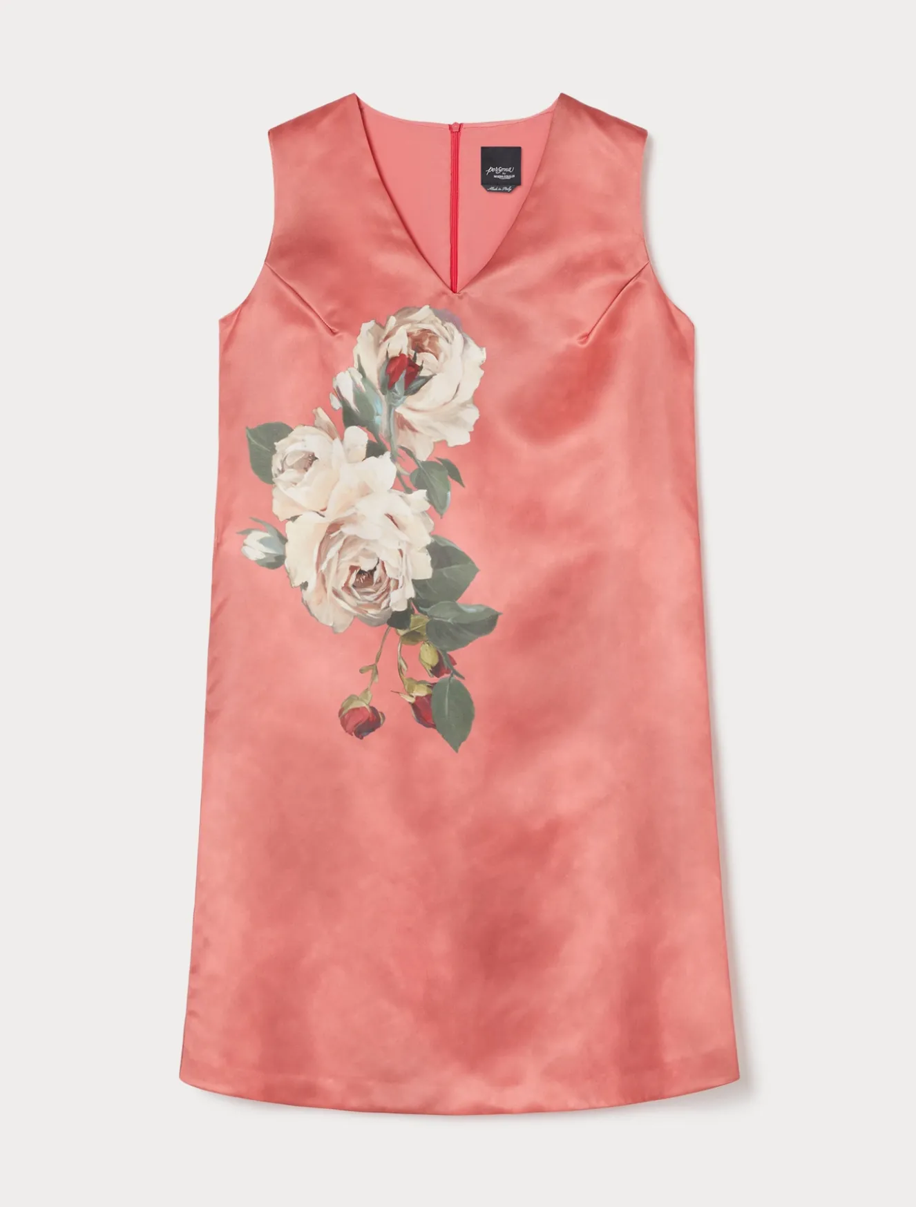 Bedrucktes Kleid aus Duchesse