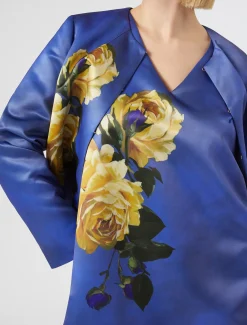 Bedrucktes Kleid aus Duchesse