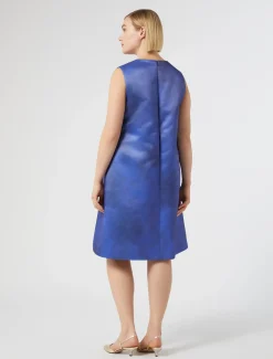 Bedrucktes Kleid aus Duchesse