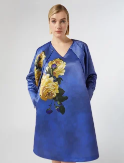 Bedrucktes Kleid aus Duchesse