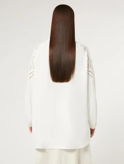 Bestickte Bluse aus Viskose