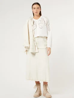 Bestickte Bluse aus Viskose