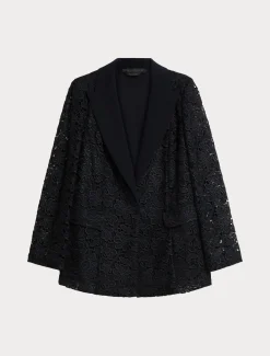 Blazer aus beschichtetem Makramee