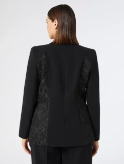 Blazer aus Cady und Tüll