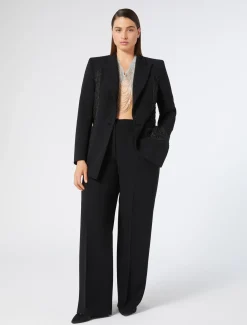 Blazer aus Cady und Tüll