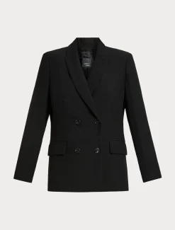 Blazer aus Crêpe-Envers-Satin