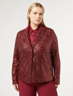 Blazer aus Funktionsgewebe mit Pailletten