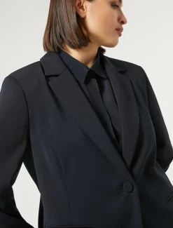 Blazer aus Stretch-Cady