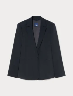 Blazer aus Stretch-Cady