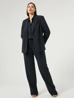 Blazer aus Stretch-Cady