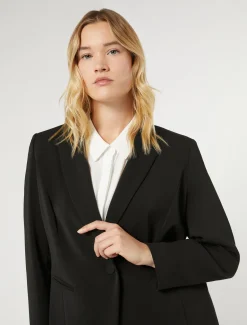 Blazer aus Stretch-Cady