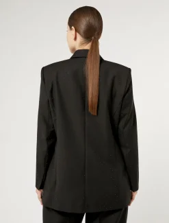 Blazer aus Twill mit Strass