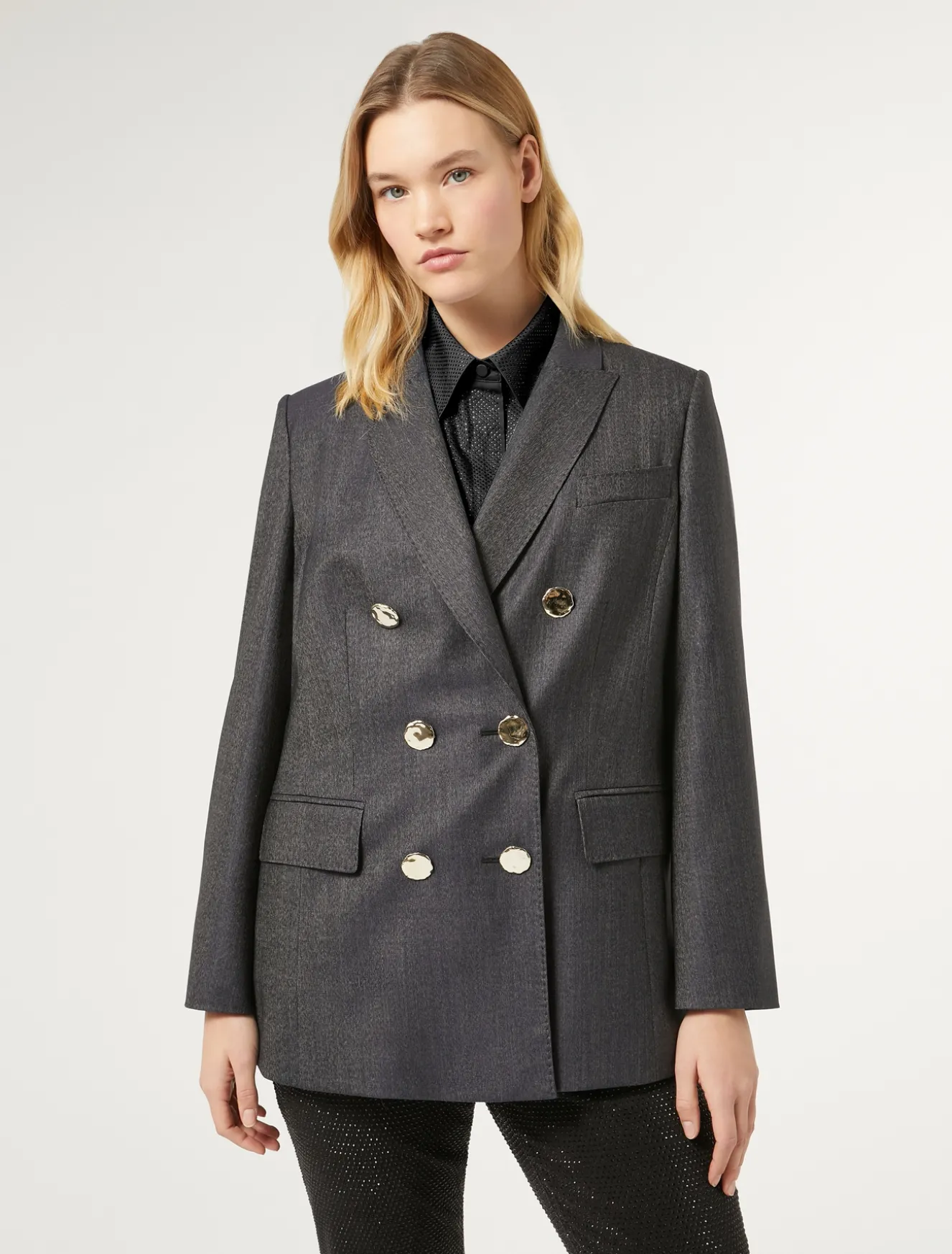 Blazer aus Wolle und Seide