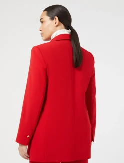 Blazer aus Wollsatinkrepp