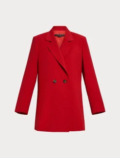 Blazer aus Wollsatinkrepp