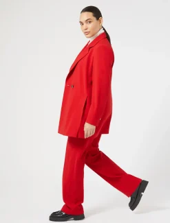 Blazer aus Wollsatinkrepp