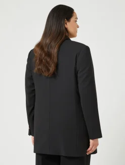 Blazer aus Wollsatinkrepp