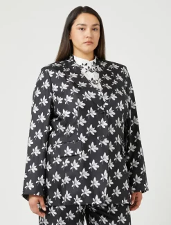 Blazerjacke aus Seidentwill