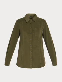 Bluse aus Baumwollsamt