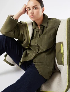 Bluse aus Baumwollsamt