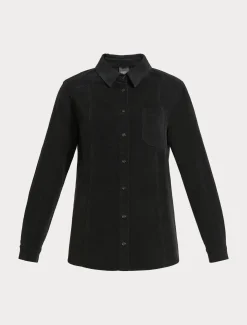 Bluse aus Baumwollsamt