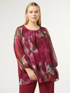Bluse aus bedruckter Georgette