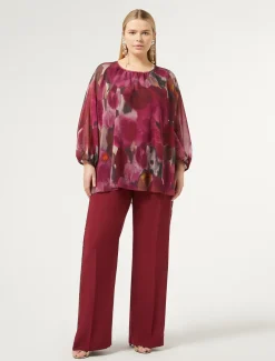 Bluse aus bedruckter Georgette