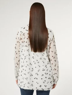 Bluse aus bedruckter Georgette