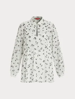 Bluse aus bedruckter Georgette