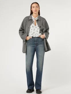 Bluse aus bedruckter Georgette