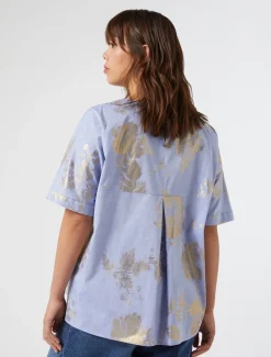 Bluse aus Chambray-Baumwolle