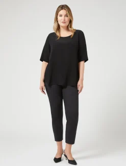 Bluse aus Crêpe-de-Chine-Seide