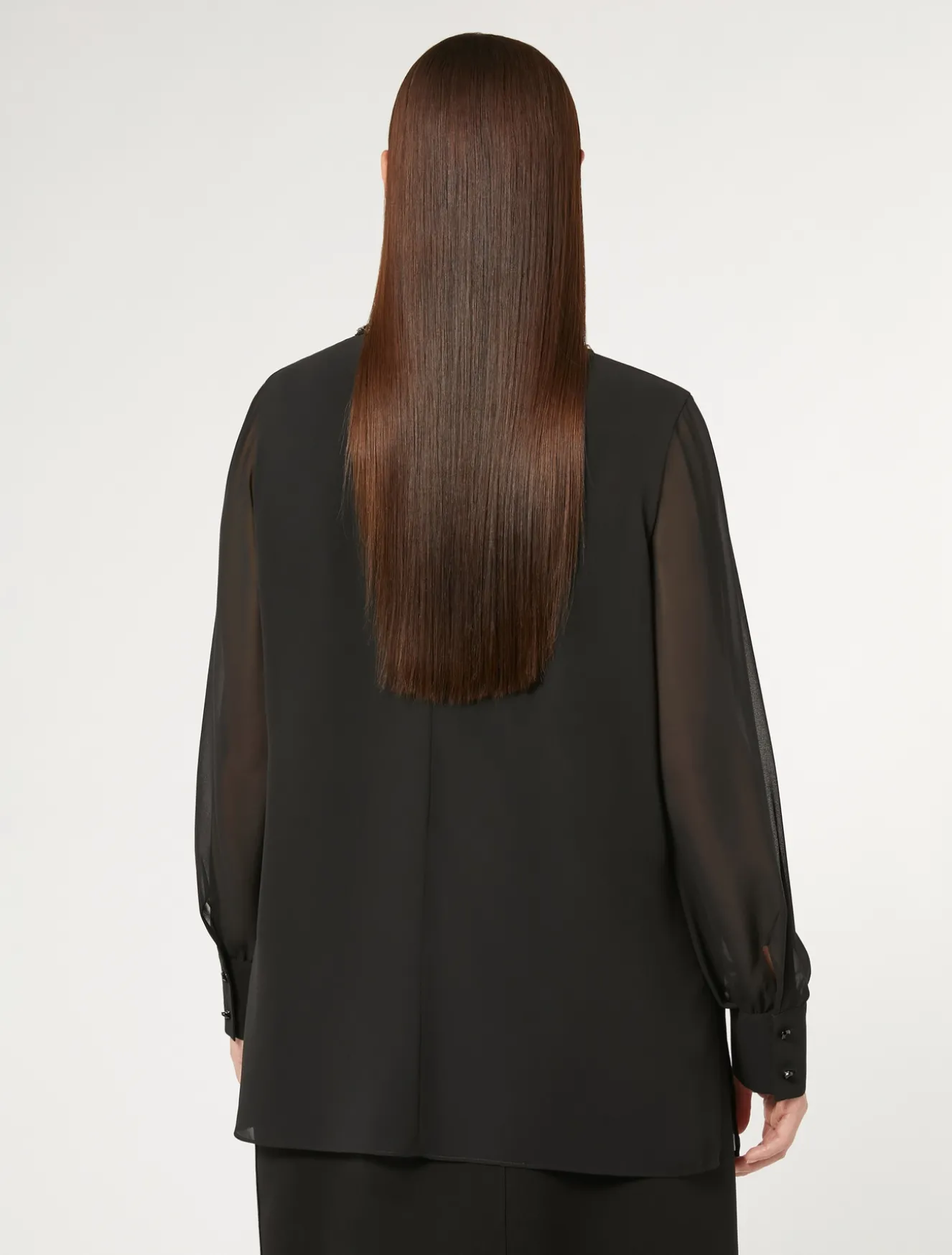 Bluse aus Crêpe-Georgette