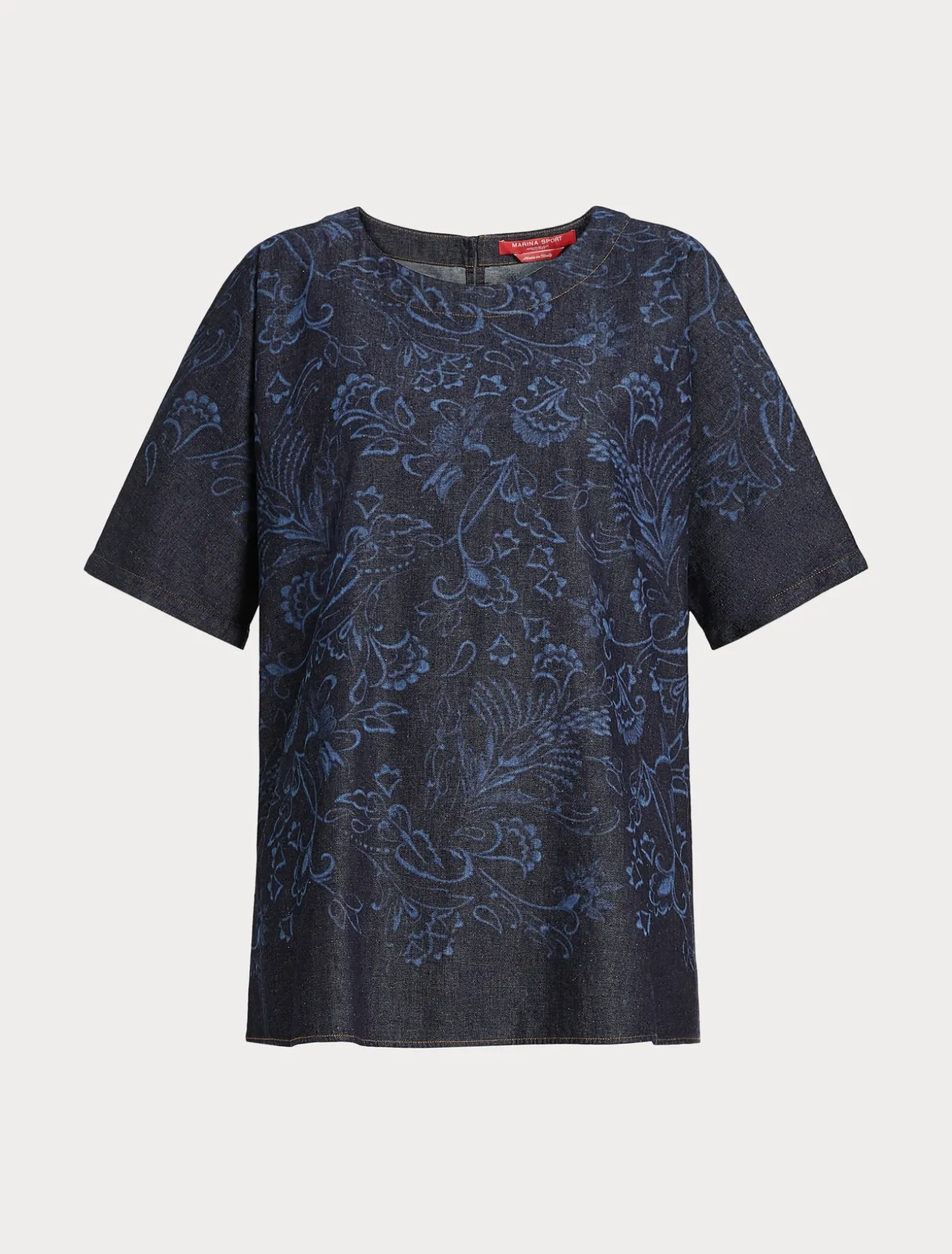 Bluse aus Lasercut-Denim