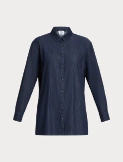 Bluse aus leichtem Denim