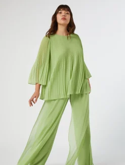 Bluse aus Plissee-Georgette