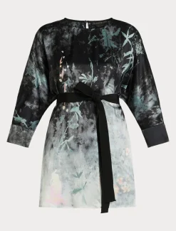 Bluse aus Seidensatin