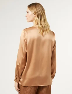 Bluse aus Seidensatin