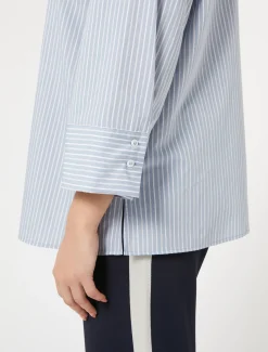 Bluse aus stückgefärbtem Baumwollgemisch