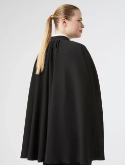 Cape aus Crêpe-Envers-Satin