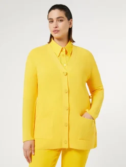 Cardigan aus Baumwollkrepp