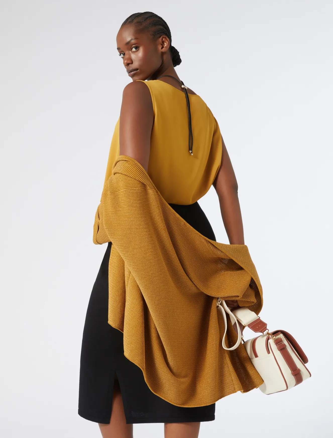 Cardigan aus Baumwollkrepp