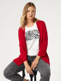 Cardigan aus Crêpe-Viskosestretch