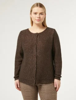 Cardigan aus Mohair und Pailletten